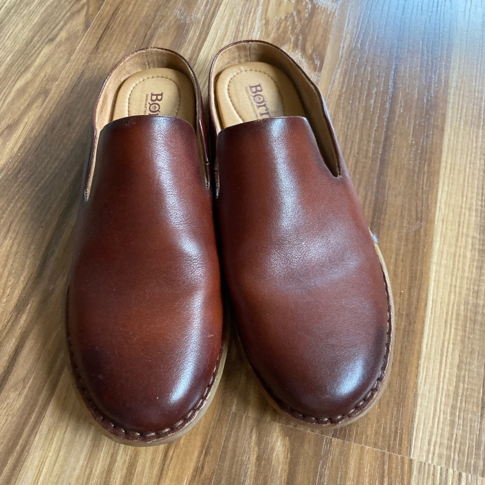 Born Maia leather mules